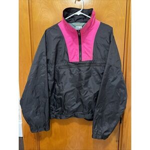 Vintage 90s Outrageous Sports Windbreaker Men's Medium Black Colorblock Jacket